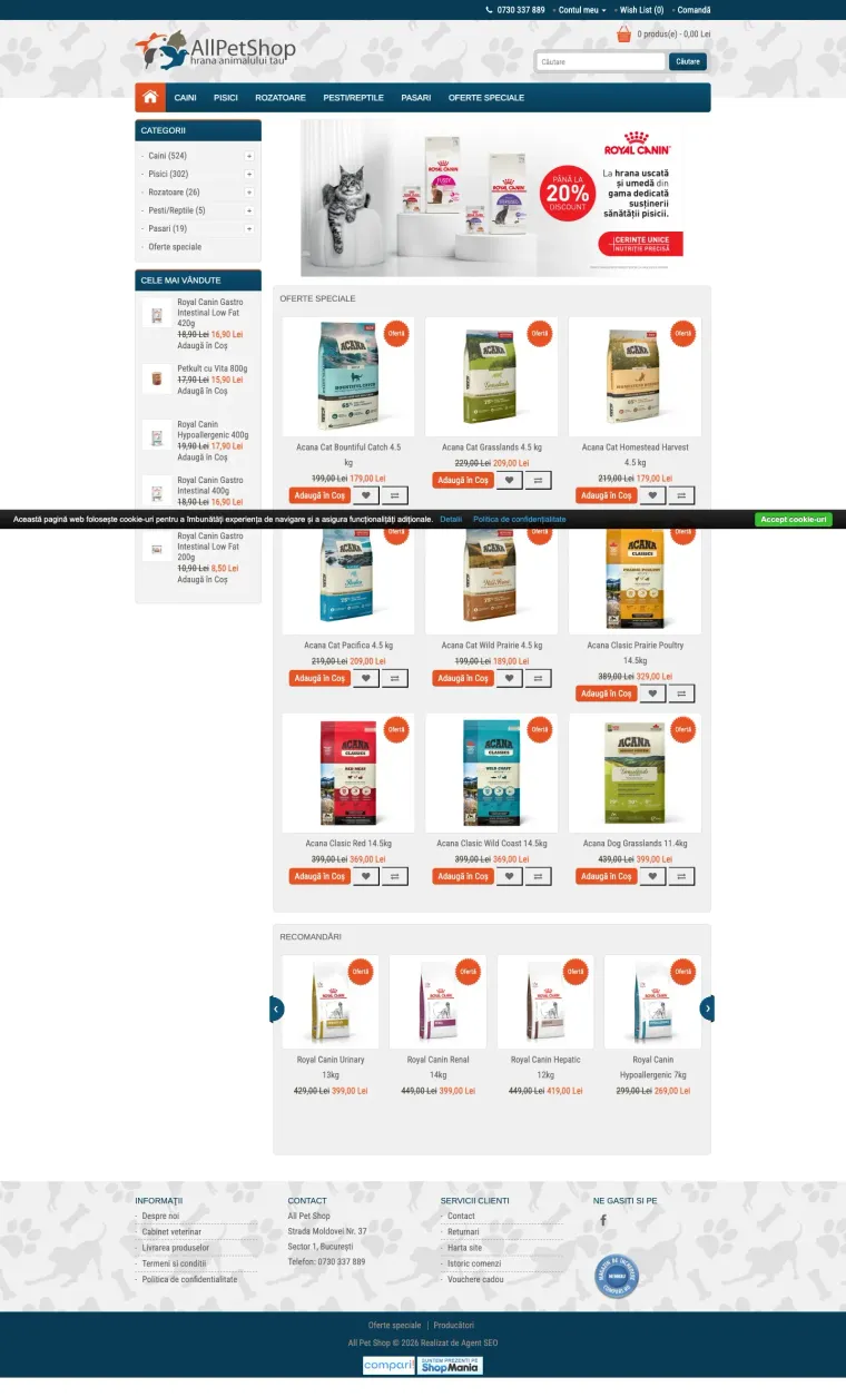 allpetshop.ro: catalog de mii de produse, pregătit pentru Shopping