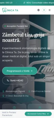 AppDental - versiunea mobilă