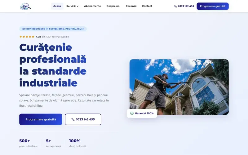 Ciojet - captură a site-ului