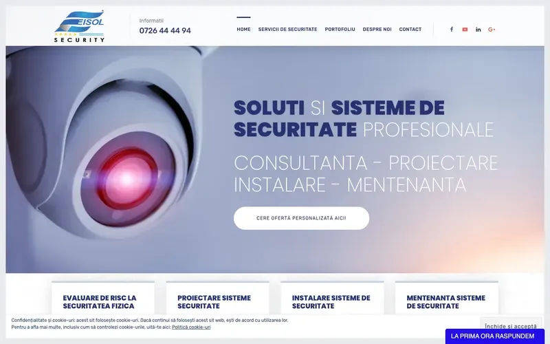 Eisol - captură a site-ului