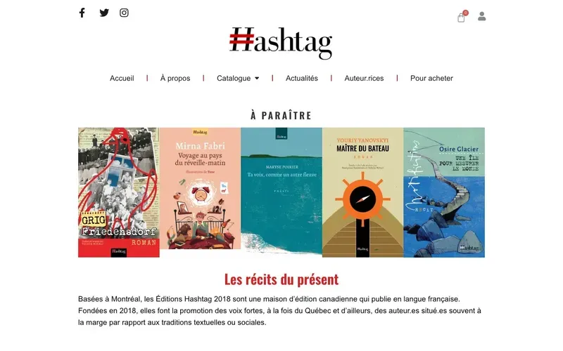 Hashtag - captură a site-ului