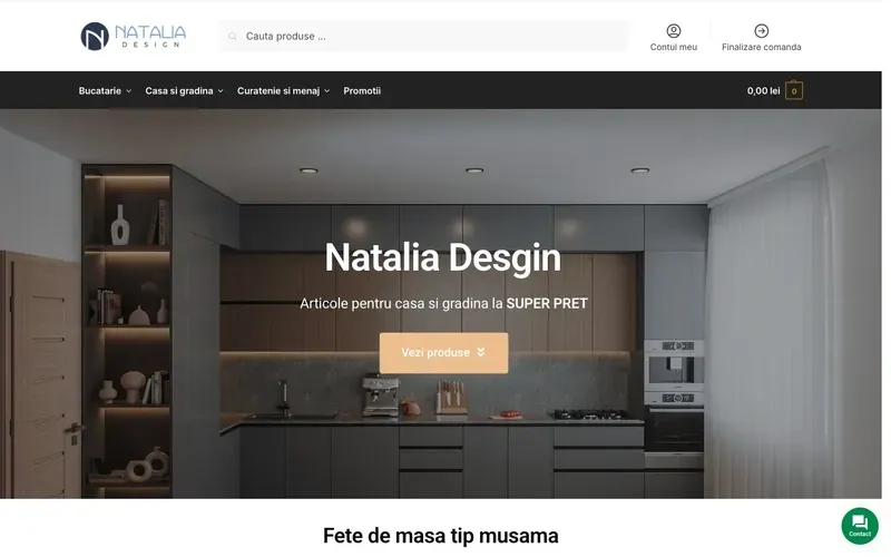Natalia Design - captură a site-ului