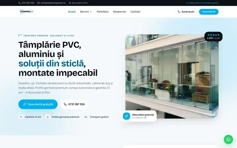 Termopanest - captură a site-ului